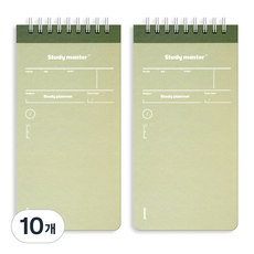 MUNID It Spring 萬年上翻式線圈100日學習計畫本筆記本, 卡其色, 10個