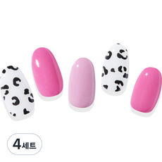 힙칙 네일드 잇 세미 큐어 젤 네일 스트립 세트, 베리 밀크, 4세트