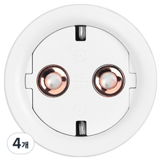 CLICKTAP 迷你1孔插座, 7.2cm, 4個, 白色