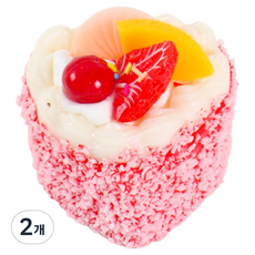 Black Tree 彩色愛心杯子蛋糕公仔 粉紅色, 2個