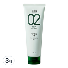 아모스프로페셔널 녹차실감 자양케어 팩, 250ml, 3개