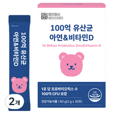 장인정신에브리데이 100억 유산균 아연 & 비타민D 30p, 60g, 2개