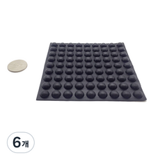 3M 범폰 미끄럼방지 스티커 검정 A0027 81p, 6개, 블랙