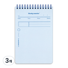 뮤니드 스프링 파스텔 상철 단어 암기 노트, 블루, 3개