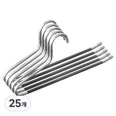 네이쳐리빙 더두꺼워진 스텐 논슬립 바지걸이 8mm, 그레이, 25개