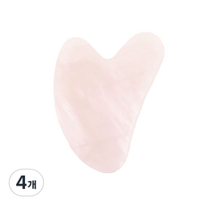 해브어핑크데이 로즈쿼츠 하트스톤 괄사, 4개, 혼합색상