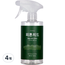 휴웰 100% 편백수 피톤치드 스프레이 화이트, 4개, 500ml