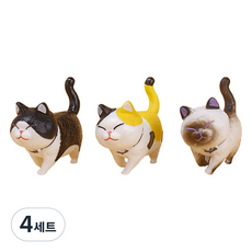 월드크린 산책 고양이 피규어 1세대 C타입 세트, 4세트
