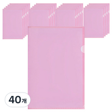 PEONIST 彩色文件L型資料夾, 07 粉紅色, 40個