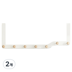 일상포인트 도어 행거 후크걸이 7구, 화이트, 2개