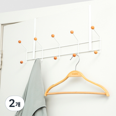 市場五生活搜尋木球門掛鉤 10 件, 白色, 2個