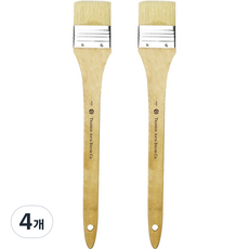 MY DAILY 美術用油畫排刷 淺木色, 4個, 4號