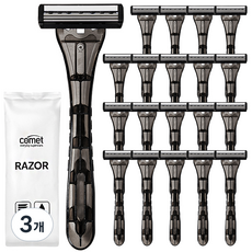 comet 三層刀片拋棄式刮鬍刀, 20入, 3個