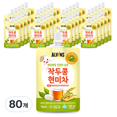 엘빈즈 매일매일 건강한습관, 작두콩현미차, 80개, 100ml
