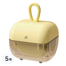 DING DONG PET 寵物便攜式可水洗迷你除塵滾輪 奶油黃 本體, 5個