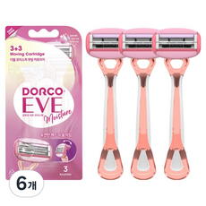 DORCO 多可樂客 Eve 女性保濕身體除毛刀, 6個, 3入