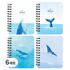 pinkfoot 1500鯨魚硬殼筆記本 80頁, 6套, 混色