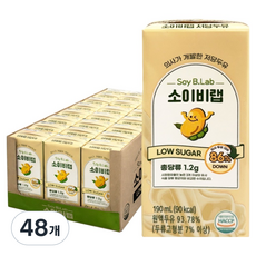 키토선생 소이비랩 저당두유, 190ml, 48개