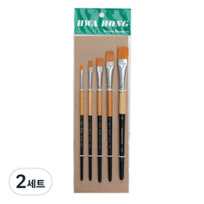 화홍산업 950 다용도 붓 세트 5종, 1호, 2호, 3호, 4호, 5호, 2세트
