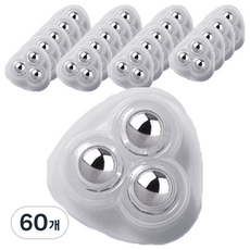 Slow&附著式旋轉三角滾輪 3.7*3.7cm, 透明, 60個