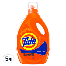 타이드 파워클린 액상세제 본품, 3L, 5개