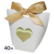 마켓감성 왕리본 작은 선물박스, 사랑골드, 40개