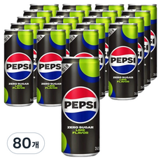 펩시 업소용 콜라 제로슈거 라임향, 245ml, 80개