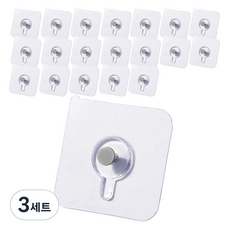 모나코올리브 무타공 액자 그림 벽시계 후크 걸이 20p 세트, 3세트