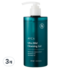 AVCA 超溫和魚腥草玻尿酸低刺激潔面凝膠, 3個, 300ml