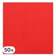마다꾸미 컬러 골판지, 10 레드, 50개