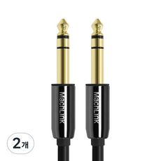 마하링크 5.5/6.3 TO 5.5/6.3 TRS 스테레오 케이블, ML-6SS015 (1.5m), 혼합색상, 2개