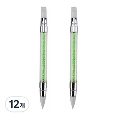 마켓A 셀프 네일 도구 실리콘 펜, 12개, 그린
