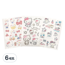 三麗鷗 Hello Kitty 紋身貼紙 3件組, 6套, 混合顏色
