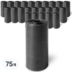 딩동펫 강아지 베이직 풉백 리필, 블랙, 15개입, 75개