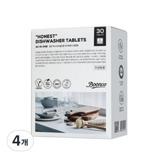 Boonco Honest多合一洗碗機清潔劑 30入, 4個, 480g