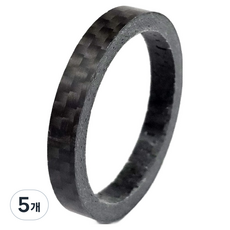 環狀自行車抬頭顯示器碳纖維墊圈 28.6 x 5mm, 5個, 霧面黑