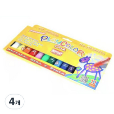 PLAYCOLOR 蠟筆, 12色, 4個