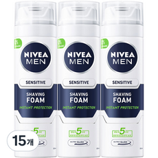 니베아 맨 센서티브 쉐이빙 폼, 200ml, 15개