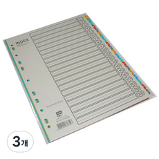 알파 인덱스간지 A4 PVC 20분류 AI-620, 3개