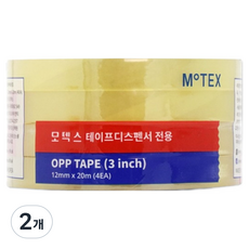 모텍스 테이프 디스펜서 전용 OPP테이프 12mm x 20m, 2개