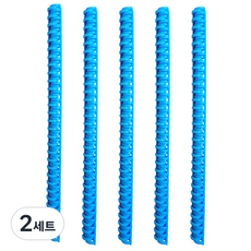 칼 루즈 제본 와이어링 3개입 5p, 8mm, 스카이블루, 2세트