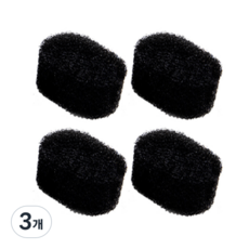MEO 鋼夾海綿替換型清潔菜瓜布補充包 4入, 黑色, 3個
