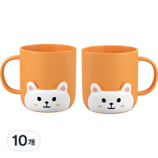 THE ZAKKA 繽紛多彩貓咪漱口杯, 橘色, 10個