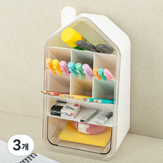 코멧 다용도 데스크 오거나이저, 화이트, 3개