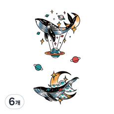 VIVIERA 半永久時尚紋身貼紙 85 x 150 mm, 6個, W-0715