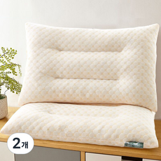 스마일깨비 편안한 라텍스 입자 베개, 2개, 1
