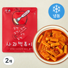 사과떡볶이 오리지널팩 밀떡볶이 매운맛 (냉동), 870g, 2개