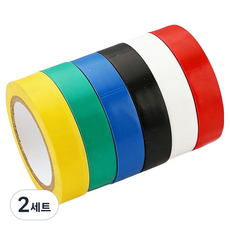 modernmore 彩色絕緣電工膠帶 16mm x 6m 6件套, 2套