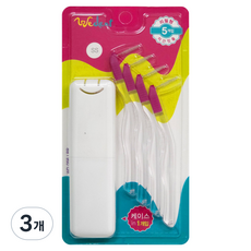 WEDENT 威登 L型牙間刷 補充型 SS, 3個, 5入, 0.8mm