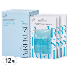 Air Fresh 衣櫃香氛袋 正裝, 32g, 12個, 潔淨皂香